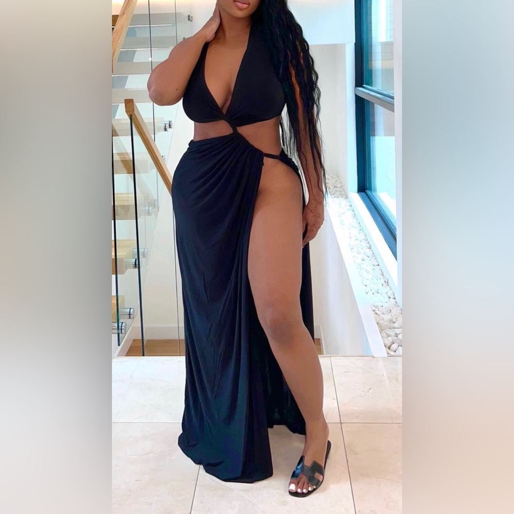 Black one piece dress